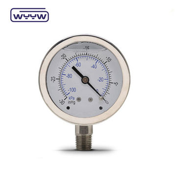 vakum bileşik kuru ss304 alt bağlantı G1/2&quot; 4 inç iyi fiyat basınç ölçer -1+1bar