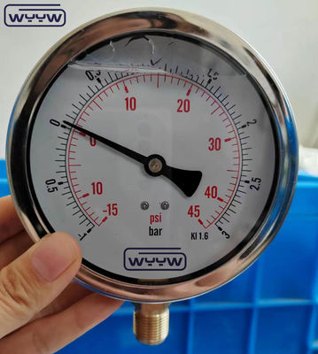 Gliserin dolu hidrolik endüstriyel bileşik basınç vakum ölçer 1 bar -3 bar