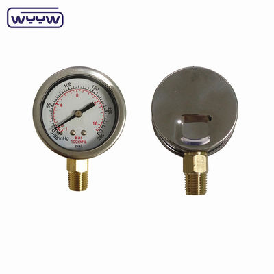 50mm Vakum bileşik basınç ölçer 2&quot; Gliserin doldurma hidrolik yağ basınç ölçer 1-3 bar