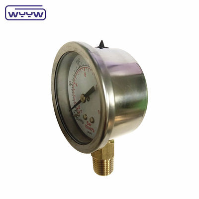 50mm Vakum bileşik basınç ölçer 2&quot; Gliserin doldurma hidrolik yağ basınç ölçer 1-3 bar