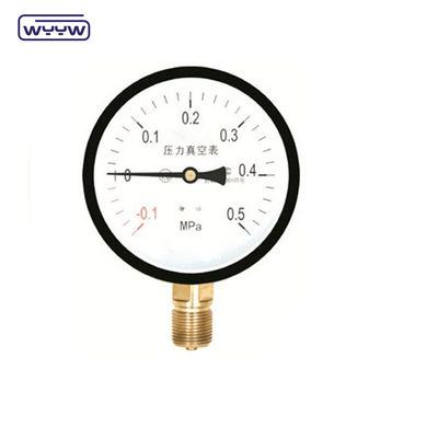 1.6%Fs -30inhg Vakum basınç ölçer -1-0 Mpa 100mm Negatif basınç manometre
