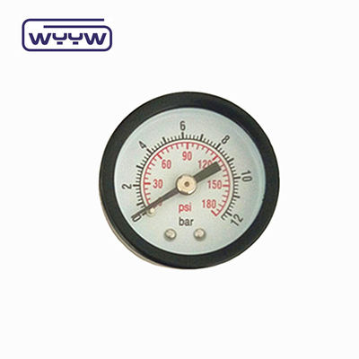 Plastik Kutusu Çift Ölçekli Vakum Basınç Ölçücüsü 1 1/2 &quot;40MM -1bar-0bar Çelik Kutusu