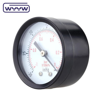 Çelik negatif basınç ölçer -0.1Mpa Arka Montaj 60mm Dial