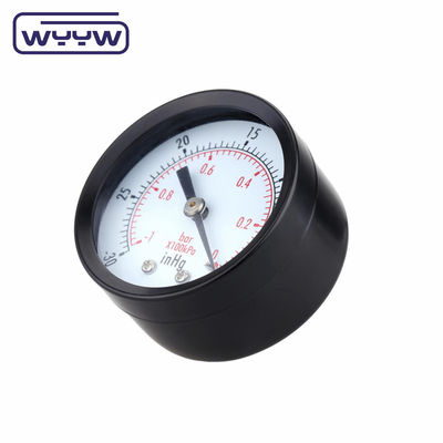 Çelik negatif basınç ölçer -0.1Mpa Arka Montaj 60mm Dial