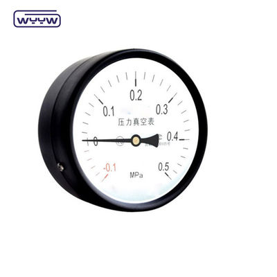 Çelik negatif basınç ölçer -0.1Mpa Arka Montaj 60mm Dial