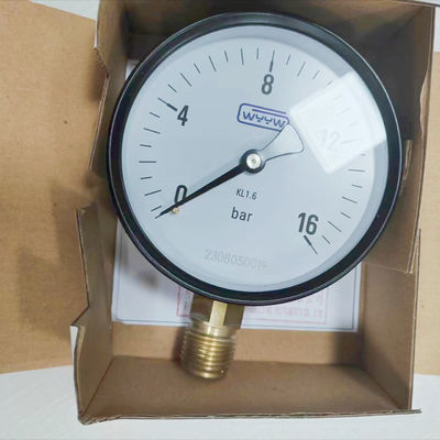 Üretici toptan satıcı 100mm 1/2 &quot;bsp alt 0-16bar kl1.6 ucuz basınç ölçer