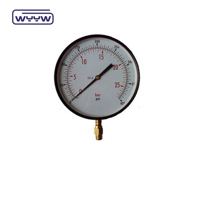 Siyah çelik 150mm M20X1.5 vida tipi basınç ölçer