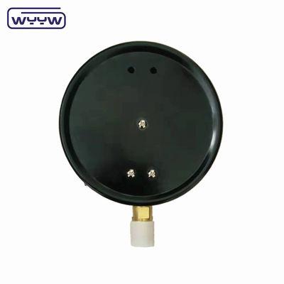150mm 6 &quot;Tam basınç ölçer Alt bağlantı Siyah çelik