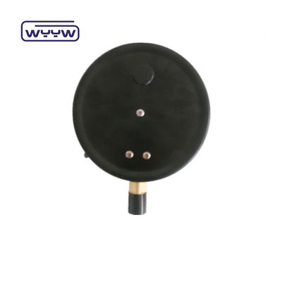 150mm 6 &quot;Tam basınç ölçer Alt bağlantı Siyah çelik