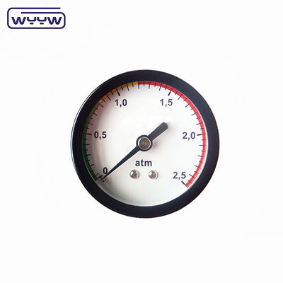 İyi kalite rekabetçi fiyat doğal gaz 50mm siyah çelik kağıt çubuğu psi çift ölçekli 1/8 &quot;bsp eksenel basınç ölçer