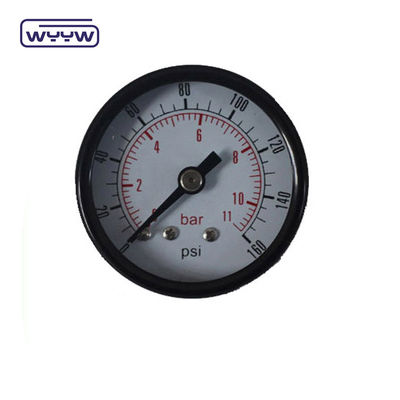 İyi kalite rekabetçi fiyat doğal gaz 50mm siyah çelik kağıt çubuğu psi çift ölçekli 1/8 &quot;bsp eksenel basınç ölçer