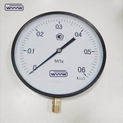 250MM Ağır Bourdon tüpü Yüksek hassasiyetli basınç ölçümü Hareketi 16Kgf/cm2