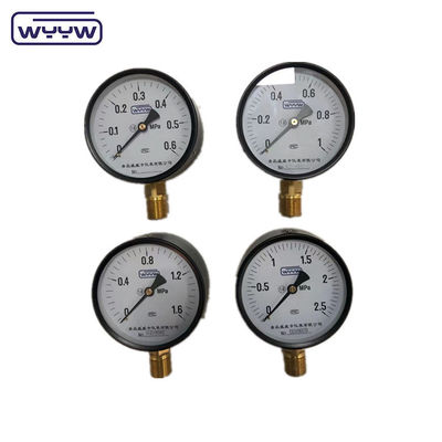 Genel siyah çelik 100 mm standart alt M20X1.5 montaj bourdon boru manometre 1,6 mpa