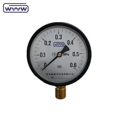 100 mm siyah çelik bordon boru tipi alt bağlantı MPa common rail basınç ölçer