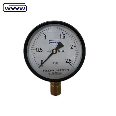 100 mm siyah çelik bordon boru tipi alt bağlantı MPa common rail basınç ölçer