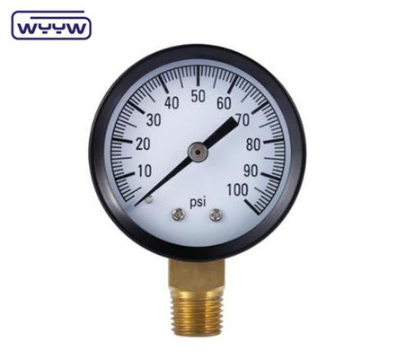 63mm kuru 1/4 &quot;NPT Alt Montaj Basınçölçeri