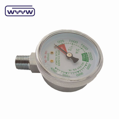 Fabrika fiyatı 0-4000psi kromlu tıbbi amaçlı, yağ tabanı girişsiz 50mm kromlu oksijen silindir basınç ölçer