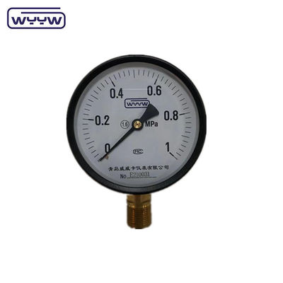 Fiyat WYYW fabrika 1MPa 1.6MPa 100mm basınç ölçer M20X1.5 G1/2" su manometre