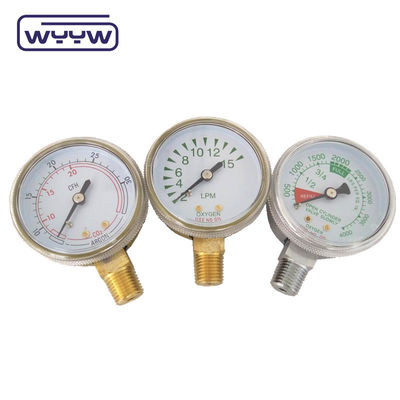 2&quot; Genel Gaz Basınç ölçer Manometre Alt Montaj 50mm Çapraz