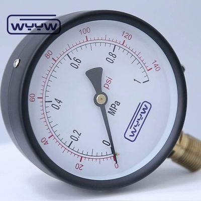 100mm Su Genel Ticari Basınç Ölçücü Manometre Alt Montaj