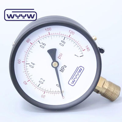 4 inç ppression manometre çift ölçek çubuğu ve psi M20X1.5 veya G1/2&quot; su hava kuru basınç ölçer