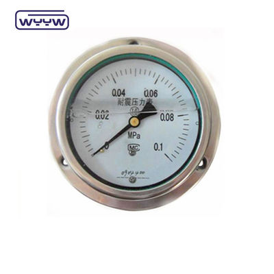 Panel Mount 4&quot; 1/2&quot;NPT veya BSP Bar Psi Çift Ölçekli Sıvı Yağ Doldurma PG100 Serisi Paslanmaz Basınçölçer