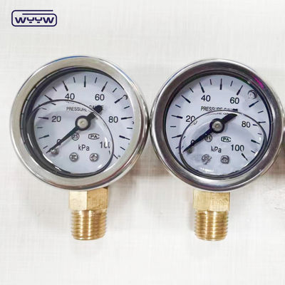 40mm cadı ss304 kağıt işaretçi türü borodon tüp dikey 0-10bar / psi yağ dolu basınç ölçer 1-1/2