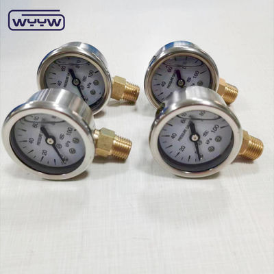 40mm cadı ss304 kağıt işaretçi türü borodon tüp dikey 0-10bar / psi yağ dolu basınç ölçer 1-1/2