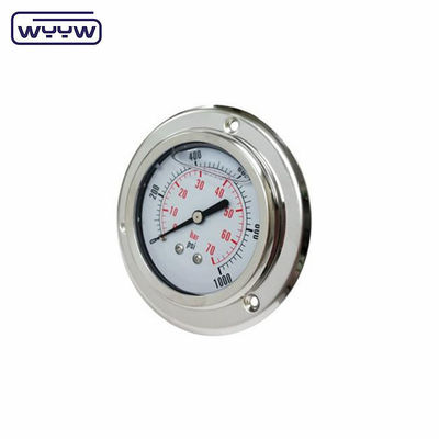 2.5 inç panel bağlantı flens tipi 100bar psi Dizel motor parçası Çin maden basınç ölçer