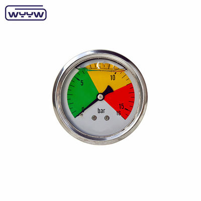 63mm EN837-1 hidrolik su 0-10bar / psi eksenel giriş yağı gliserin dolu basınç ölçer 2.5 