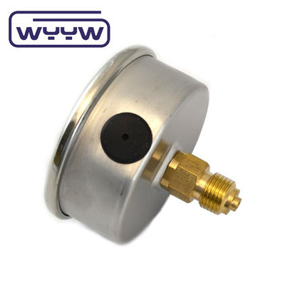 63mm EN837-1 hidrolik su 0-10bar / psi eksenel giriş yağı gliserin dolu basınç ölçer 2.5 "manometre