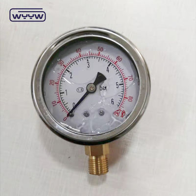 Çin üreticisi paslanmaz çelik 1/4 &quot;bsp gliserin basınç ölçer 16 bar
