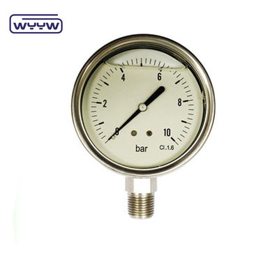 1/8&quot; NPT Alt Bağlantı Basınç Ölçütü 1.5&quot; 40mm Yağ Basıncı Test Ölçütü