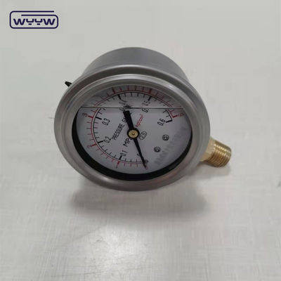 63mm 2.5&quot; hidrolik şok geçirmez paslanmaz çelik yağ dolu basınç ölçer