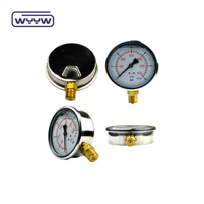 Gliserin için hidrolik endüstriyel basınç ölçer manometre 60 mm