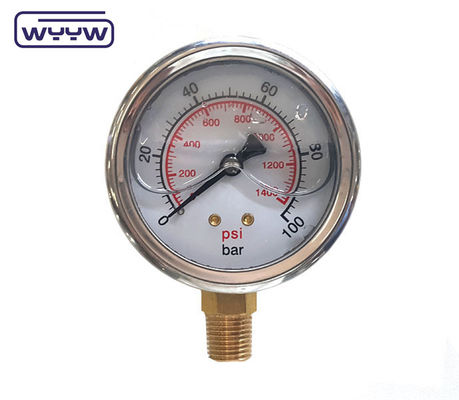 63mm 0-10bar 150 Psi Basınç ölçer Manometre Kazı makinesi için