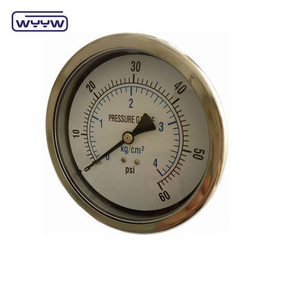 100 mm aksyal yağ titreşim karşıtı basınç manometresi