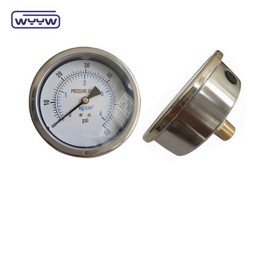 100 mm aksyal yağ titreşim karşıtı basınç manometresi