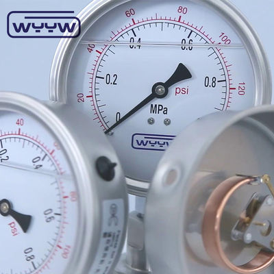 100mm Petrol Fileri Hromlu Bourdon Tüp Türü Basınçölçer Alt Taşıma