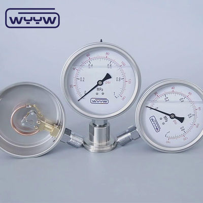 100mm Petrol Fileri Hromlu Bourdon Tüp Türü Basınçölçer Alt Taşıma
