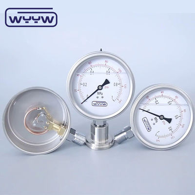 100mm Petrol Fileri Hromlu Bourdon Tüp Türü Basınçölçer Alt Taşıma