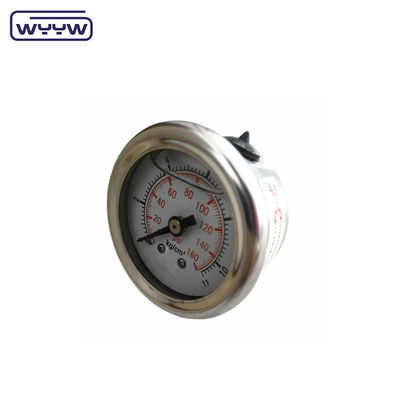 Arka yamaç sıvı 1,5 &quot;40mm hidrolik basınç testi ölçer hidrolik ekipman için