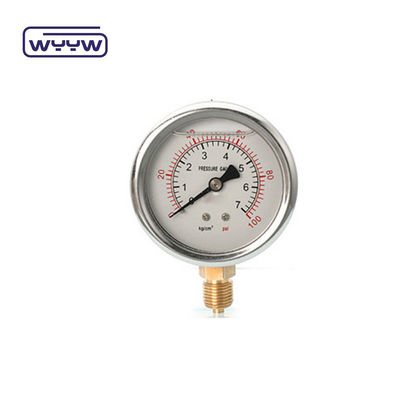 Gliserin Basınçölçer Manometre 100mm Petrol ve Gaz için Alt Basınçölçer