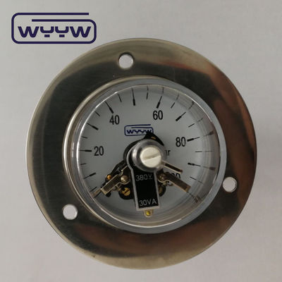 2.5&quot; paslanmaz çelik elektrikli temas basınç ölçer flens tipi panel bağlantısı