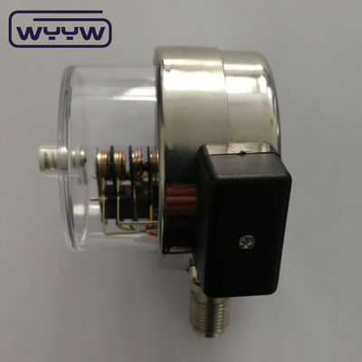 Standart Elektrik Temas Basınç Ölçüsü 60mm Siyah Çelik / Paslanmaz Çelik Malzemesi