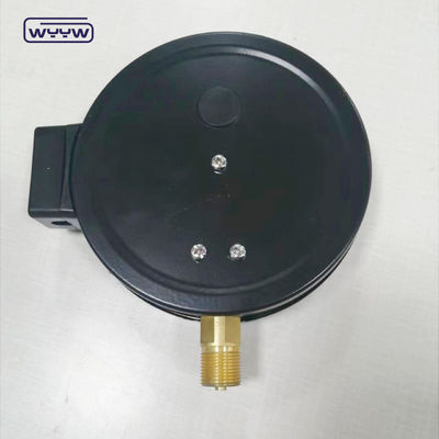 1.6MPa siyah çelik kabı 1/2 &quot;bsp M20X1.5 6 inç elektrikli temas çift ölçekli manometre basınç ölçer fiyatı