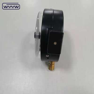1.6MPa siyah çelik kabı 1/2 &quot;bsp M20X1.5 6 inç elektrikli temas çift ölçekli manometre basınç ölçer fiyatı