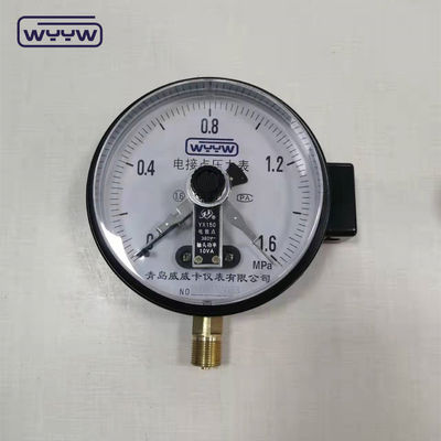 NO+NC 1MPa Doğal gaz basınç testi ölçer 4 inç 100mm Elektrik temas manometre
