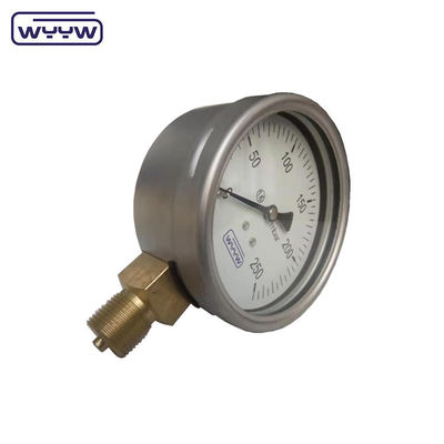 Çin fabrikası kapsül basınç ölçer 100mm mbar ss durum tunç bağlantı 1/2 &quot;bsp cmh2o düşük basınç manometre