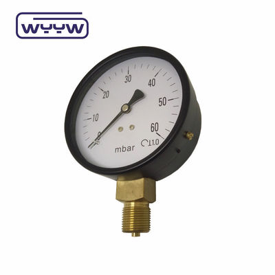 Alt Manometre SS 63mm InH2O WC Basınç Ölçü Mbar Bellows Basınç Ölçü